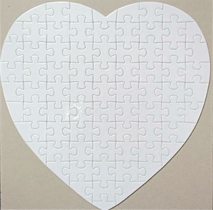 Heart-Shaped Sublimation Blank Printable Jigsaw Puzzle 80pc