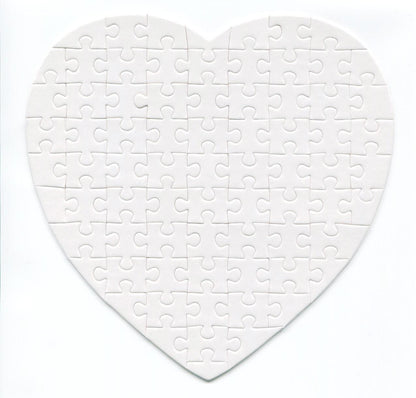 Heart-Shaped Sublimation Blank Printable Jigsaw Puzzle 80pc