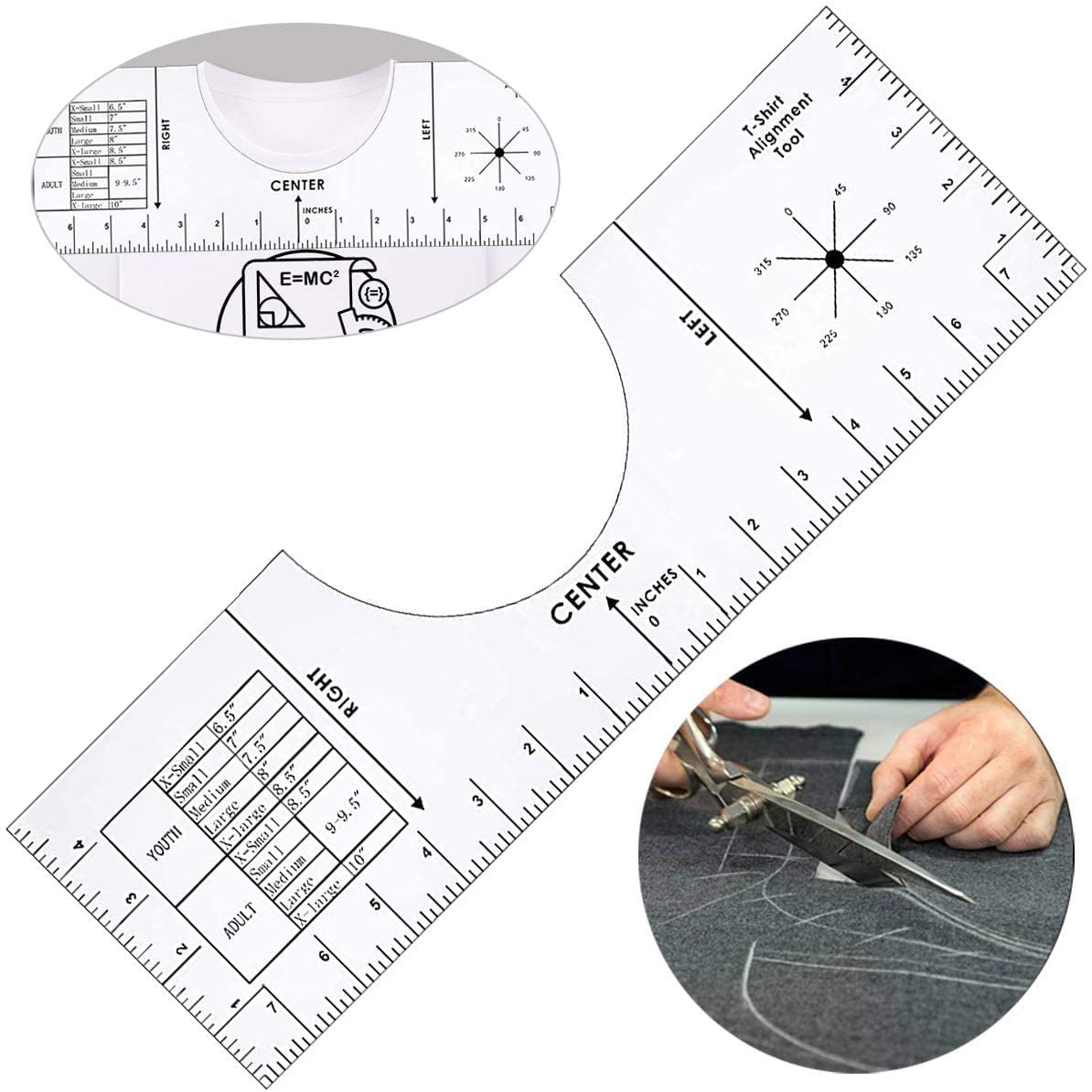 T Shirt Guide Ruler Tee Alignment Tool Shirt Centering Ruler